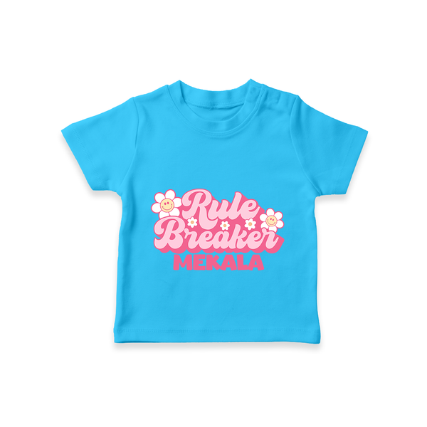 Rule Breaker T-shirt | Personalized T-shirt for the Little Rebel - SKY BLUE - 0-5 Months Old (Chest 17")