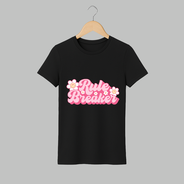 Rule Breaker Adult Tshirt | Personalized Adult Tshirt for the Little Rebel - BLACK - S (Chest 19")
