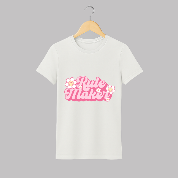Rule Maker Adult Tshirt | Custom Adult Tshirt for the Bold and Brave - WHITE - S (Chest 19")
