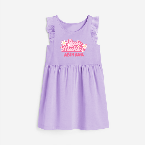Rule Maker Frock | Custom Frock for the Bold and Brave - LILAC - 1 - 2 Years Old (Chest 22" , Full Length 22")