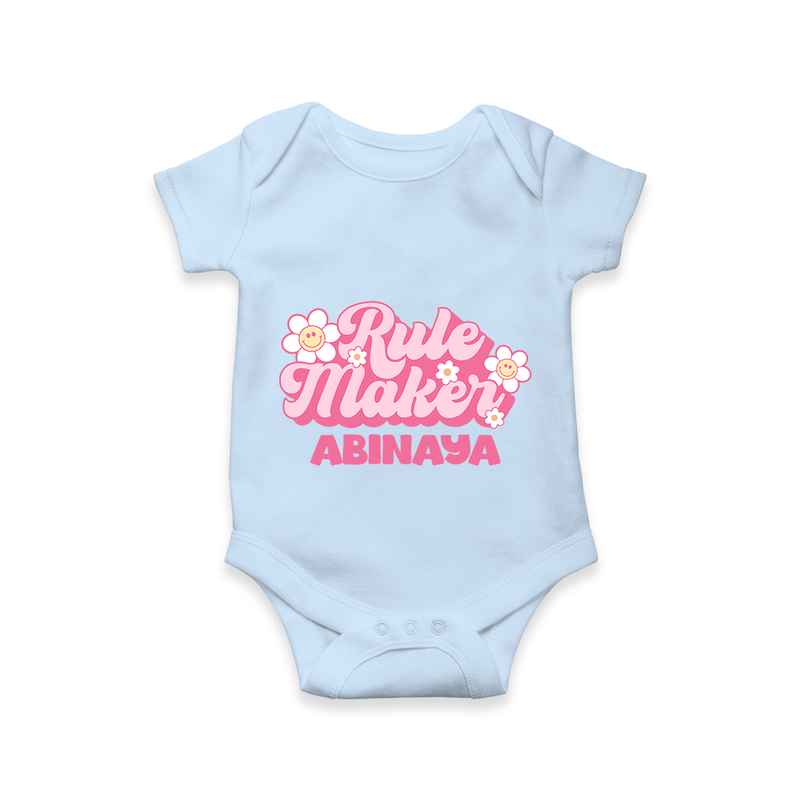 Rule Maker Romper | Custom Romper for the Bold and Brave - BABY BLUE - New Born (Chest 14")