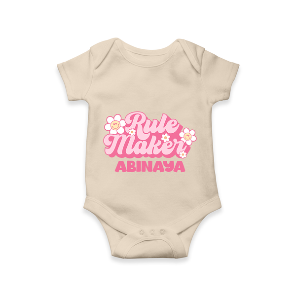Rule Maker Romper | Custom Romper for the Bold and Brave - IVORY - New Born (Chest 14")