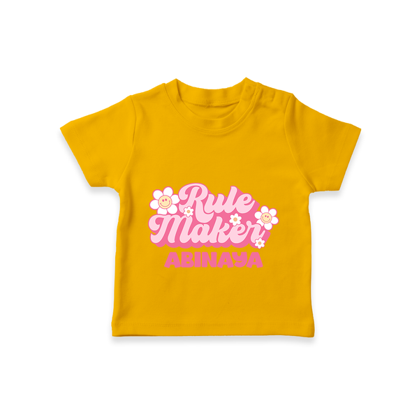 Rule Maker T-shirt | Custom T-shirt for the Bold and Brave - CHROME YELLOW - 0-5 Months Old (Chest 17")
