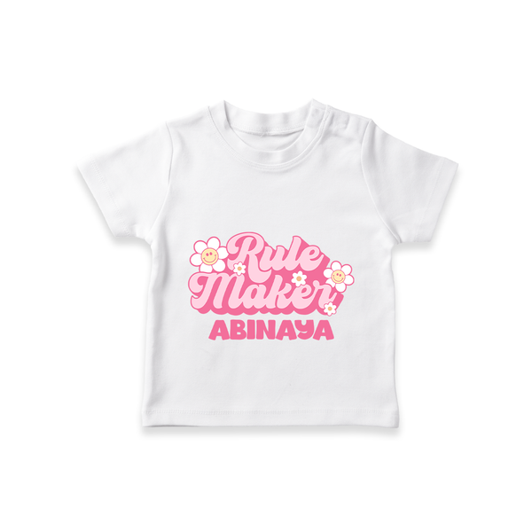 Rule Maker T-shirt | Custom T-shirt for the Bold and Brave - WHITE - 0-5 Months Old (Chest 17")