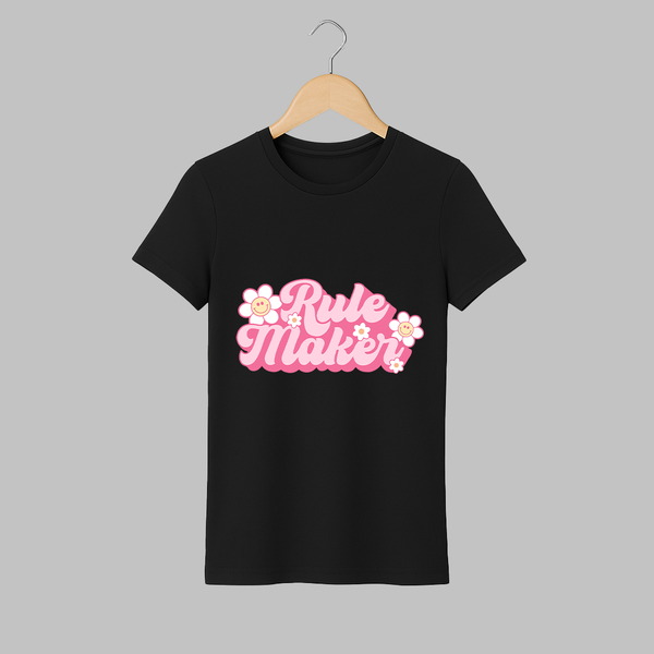 Rule Maker Adult Tshirt | Custom Adult Tshirt for the Bold and Brave - BLACK - S (Chest 19")