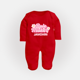 Rule Maker Sleep suit | Custom Sleep suit for the Bold and Brave - RED - New Born (Chest 7.5")