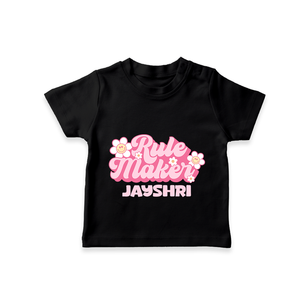Rule Maker T-shirt | Custom T-shirt for the Bold and Brave - BLACK - 0-5 Months Old (Chest 17")