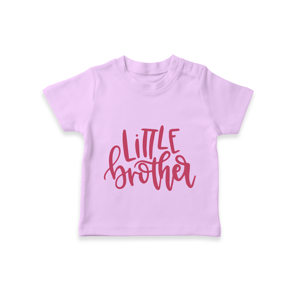 Little Brother T-shirt | Personalized T-shirt for Your Little Brother - LILAC - 0-5 Months Old (Chest 17")