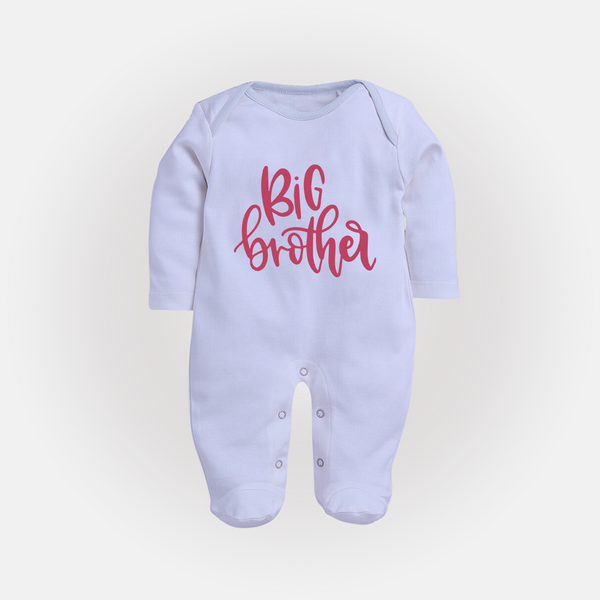 Big Brother Sleep suit | Custom Sleep suit for the Big Brother - BABY BLUE - New Born (Chest 7.5")