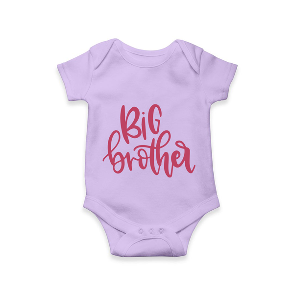 Big Brother Romper | Custom Romper for the Big Brother - LILAC - New Born (Chest 14")