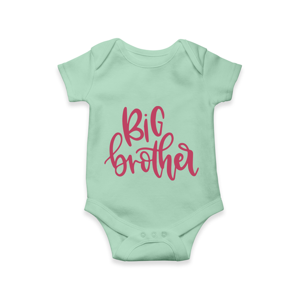 Big Brother Romper | Custom Romper for the Big Brother - MINT GREEN - New Born (Chest 14")