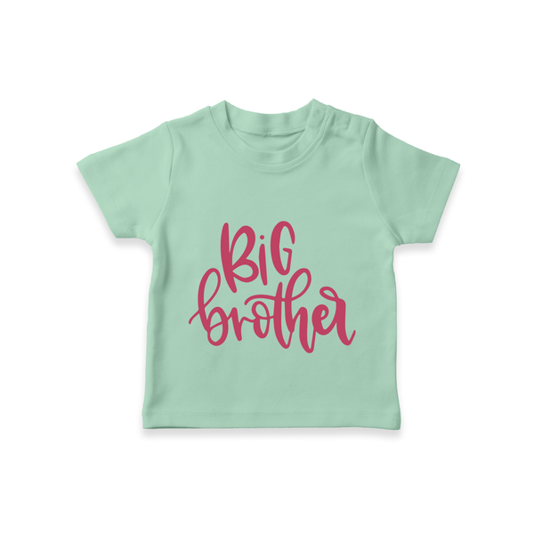Big Brother T-shirt | Custom T-shirt for the Big Brother - MINT GREEN - 0-5 Months Old (Chest 17")