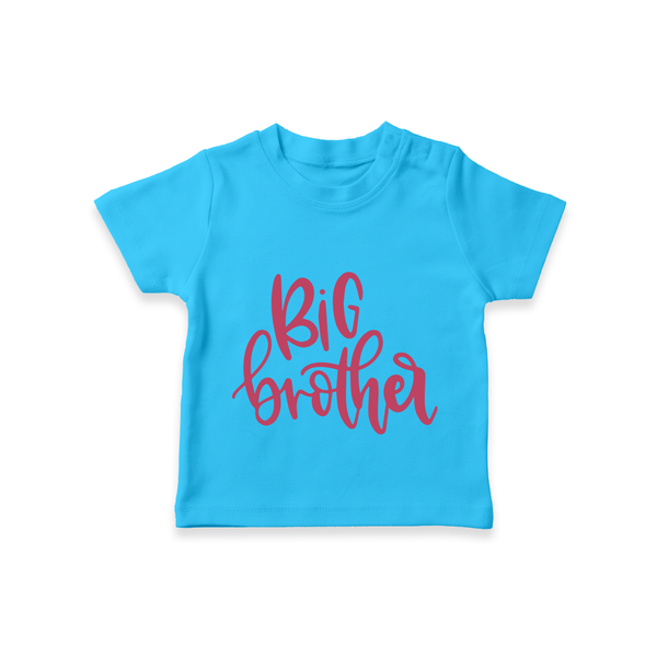 Big Brother T-shirt | Custom T-shirt for the Big Brother - SKY BLUE - 0-5 Months Old (Chest 17")