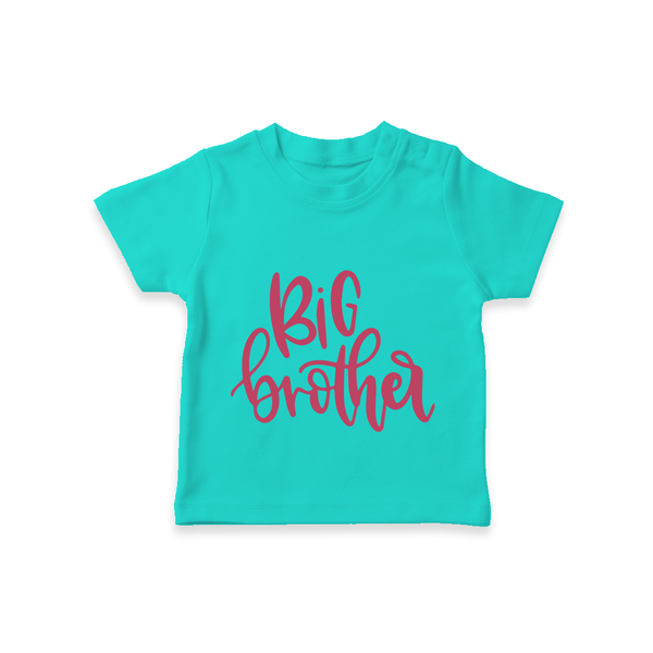 Big Brother T-shirt | Custom T-shirt for the Big Brother - TEAL - 0-5 Months Old (Chest 17")