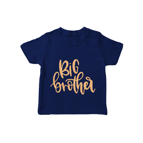 Big Brother T-shirt | Custom T-shirt for the Big Brother - NAVY BLUE - 0-5 Months Old (Chest 17")