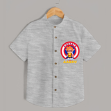 Celebrate The Super Kids Theme With "Captain" Personalized Kids Shirts - GREY SLUB - 0 - 6 Months Old (Chest 21")