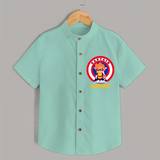 Celebrate The Super Kids Theme With "Captain" Personalized Kids Shirts - MINT GREEN - 0 - 6 Months Old (Chest 21")