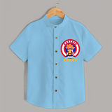 Celebrate The Super Kids Theme With "Captain" Personalized Kids Shirts - SKY BLUE - 0 - 6 Months Old (Chest 21")