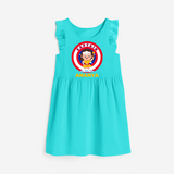 Celebrate The Super Kids Theme With "Captain" Personalized Frock for your kids - LIGHT BLUE - 0 - 6 Months Old (Chest 18")