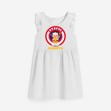 Celebrate The Super Kids Theme With "Captain" Personalized Frock for your kids - WHITE - 0 - 6 Months Old (Chest 18")