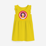 Celebrate The Super Kids Theme With "Captain" Personalized Frock for your kids - YELLOW - 0 - 6 Months Old (Chest 18")