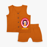 Celebrate The Super Kids Theme With "Captain" Personalized Jabla set for your kids - COPPER - 0 - 3 Months Old (Chest 9.8")