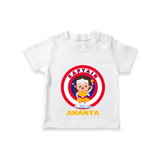 Celebrate The Super Kids Theme With "Captain" Personalized T-shirt for Kids - WHITE - 0 - 5 Months Old (Chest 17")