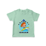 Celebrate The Super Kids Theme With "Aqua Boy" Personalized Kids T-shirt - MINT GREEN - 0 - 5 Months Old (Chest 17")