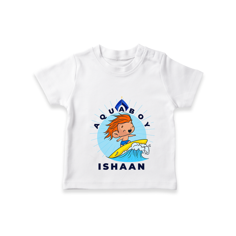 Celebrate The Super Kids Theme With "Aqua Boy" Personalized Kids T-shirt - WHITE - 0 - 5 Months Old (Chest 17")