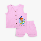 Celebrate The Super Kids Theme With "Aqua Gal" Personalized Jabla set for your Baby - LAVENDER ROSE - 0 - 3 Months Old (Chest 9.8")