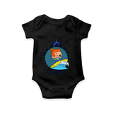 Celebrate The Super Kids Theme With "Aqua Gal" Personalized Romper For your Baby - BLACK - 0 - 3 Months Old (Chest 16")