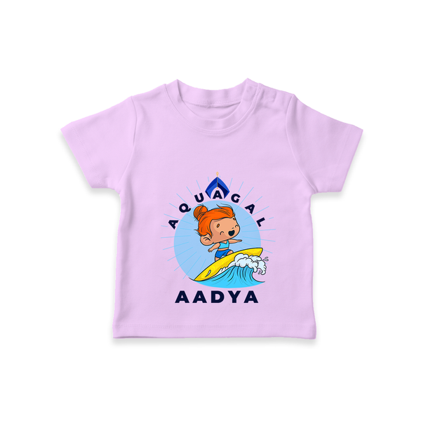 Celebrate The Super Kids Theme With "Aqua Gal" Personalized Kids T-shirt - LILAC - 0 - 5 Months Old (Chest 17")