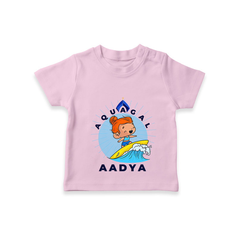 Celebrate The Super Kids Theme With "Aqua Gal" Personalized Kids T-shirt - PINK - 0 - 5 Months Old (Chest 17")