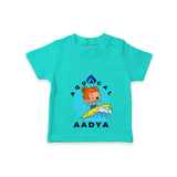 Celebrate The Super Kids Theme With "Aqua Gal" Personalized Kids T-shirt - TEAL - 0 - 5 Months Old (Chest 17")