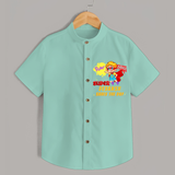 Celebrate The Super Kids Theme With "Pow! Bang! Super Boy Saves The Day" Personalized Kids Shirts - MINT GREEN - 0 - 6 Months Old (Chest 21")