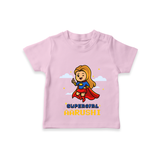 Celebrate The Super Kids Theme With  "Super Girl" Personalized Kids T-shirt - PINK - 0 - 5 Months Old (Chest 17")