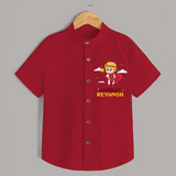 Celebrate The Super Kids Theme With  "Super Boy" Personalized Kids Shirts - RED - 0 - 6 Months Old (Chest 21")