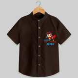 Celebrate The Super Kids Theme With "Super Hero In Training" Personalized Kids Shirts - CHOCOLATE BROWN - 0 - 6 Months Old (Chest 21")