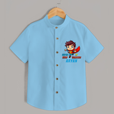 Celebrate The Super Kids Theme With "Super Hero In Training" Personalized Kids Shirts - SKY BLUE - 0 - 6 Months Old (Chest 21")