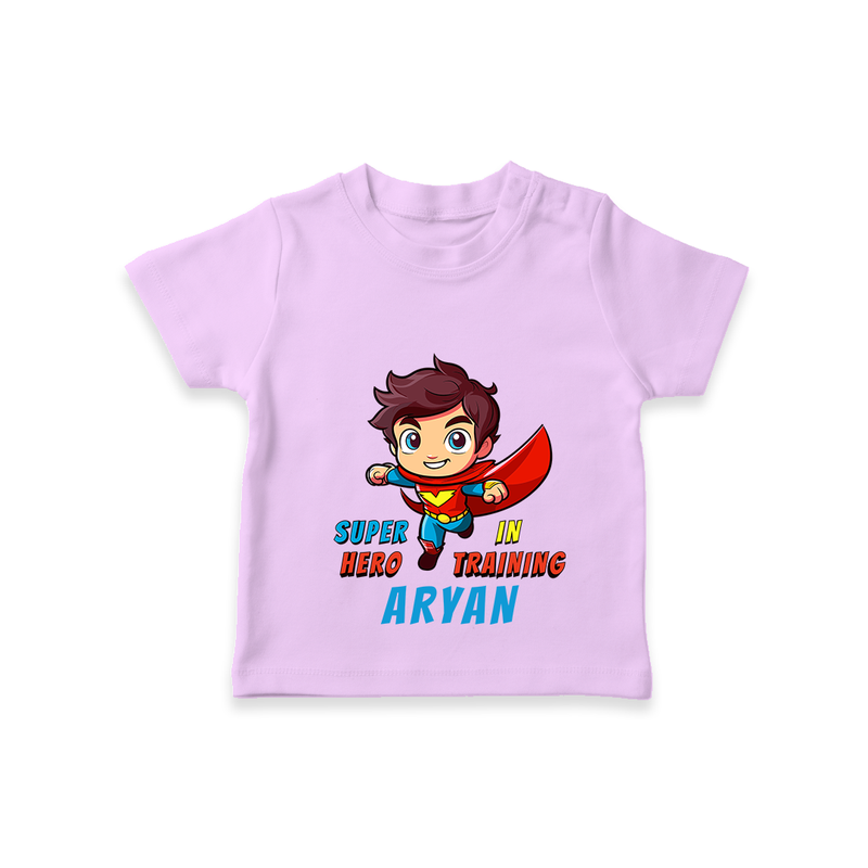 Celebrate The Super Kids Theme With "Super Hero In Training" Personalized Kids T-shirt - LILAC - 0 - 5 Months Old (Chest 17")