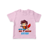 Celebrate The Super Kids Theme With "Super Hero In Training" Personalized Kids T-shirt - PINK - 0 - 5 Months Old (Chest 17")