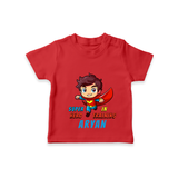 Celebrate The Super Kids Theme With "Super Hero In Training" Personalized Kids T-shirt - RED - 0 - 5 Months Old (Chest 17")