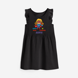 Celebrate The Super Kids Theme With "Super Hero In Training" Personalized Frock for your Baby - BLACK - 0 - 6 Months Old (Chest 18")