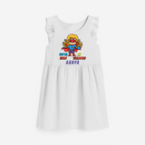 Celebrate The Super Kids Theme With "Super Hero In Training" Personalized Frock for your Baby - WHITE - 0 - 6 Months Old (Chest 18")