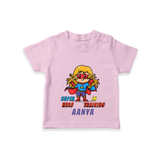 Celebrate The Super Kids Theme With "Super Hero In Training" Personalized T-shirt for Kids - PINK - 0 - 5 Months Old (Chest 17")