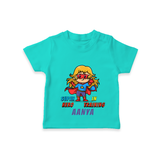 Celebrate The Super Kids Theme With "Super Hero In Training" Personalized T-shirt for Kids - TEAL - 0 - 5 Months Old (Chest 17")
