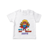 Celebrate The Super Kids Theme With "Super Hero In Training" Personalized T-shirt for Kids - WHITE - 0 - 5 Months Old (Chest 17")