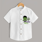 Celebrate The Super Kids Theme With "I Turn Green When I'm Hangry" Personalized Kids Shirts - WHITE - 0 - 6 Months Old (Chest 21")