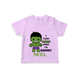 Celebrate The Super Kids Theme With "I Turn Green When I'm Hangry" Personalized Kids T-shirt - LILAC - 0 - 5 Months Old (Chest 17")