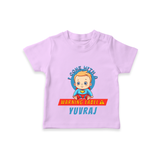 Celebrate The Super Kids Theme With "I Come with a Warning Label" Personalized Kids T-shirt - LILAC - 0 - 5 Months Old (Chest 17")